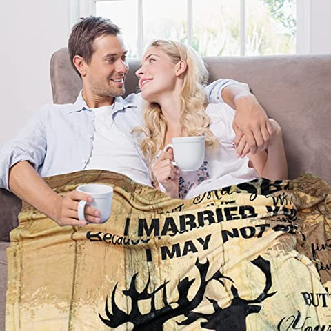 Gifts for Him Husband from Wife to My Husband Blanket, Birthday Christmas Anniversary Wedding Gifts for Husband from Wife, Soft Personalized Throw Blankets for Him Gifts Husband 50" x 60"