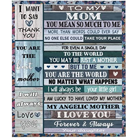 Gifts for Mom from Daughter, Mom Blanket from Daughter 50''x60'', Mom Gifts, Mothers Day Birthday Gifts for Mom Soft Cozy Flannel Throw Blanket Mom Birthday Gifts Blanket for Mom