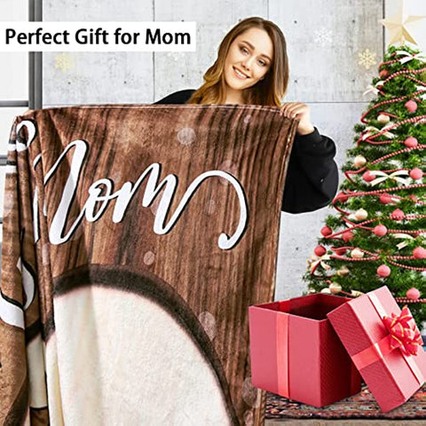 to My Mom Blanket Mother's Day Birthday Gifts for Mom from Daughter, Women's Day Gifts for her Anniversary Mom Gifts, I Love You Mom Gift Ideas Super Soft Throw Blankets from Daughter, 80''x60'' inch
