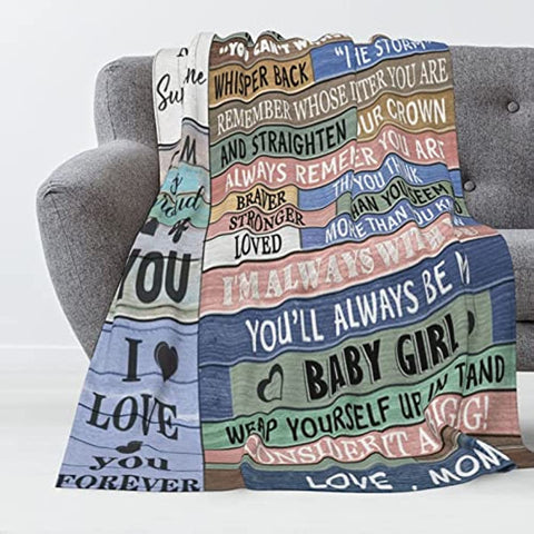 Daughter Gifts for Daughter Blanket, Daughter Gift from Mom, Birthday Gifts for Daughter, Daughter Gifts for Birthday Graduation, Daughter Throw Blanket 60"x 50"