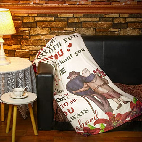 Gifts for Wife from Husband to My Wife Blanket Valentines Day Gifts for Her Wife Valentines Day Gifts Wedding Anniversary Romantic Gifts Wife Gifts for Birthday Gift Mother's Day 60 x 50 Inch (Floral)