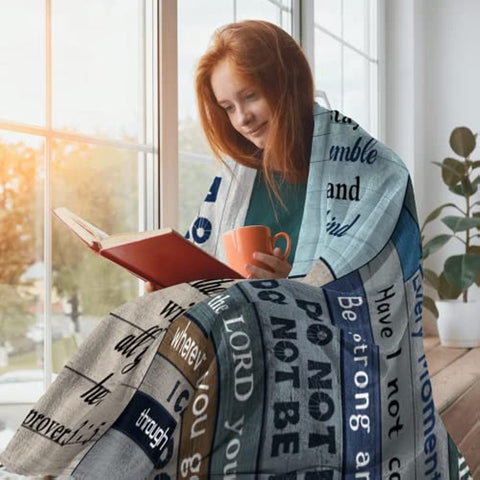 Mother's Day Women Gift Christian Gifts for Women Faith Throw Blanket 50"x60"-Best Gifts for Christian Women/Men - Inspirational Gifts for Women - Religious Gifts for Men - Funny Christian Birthday
