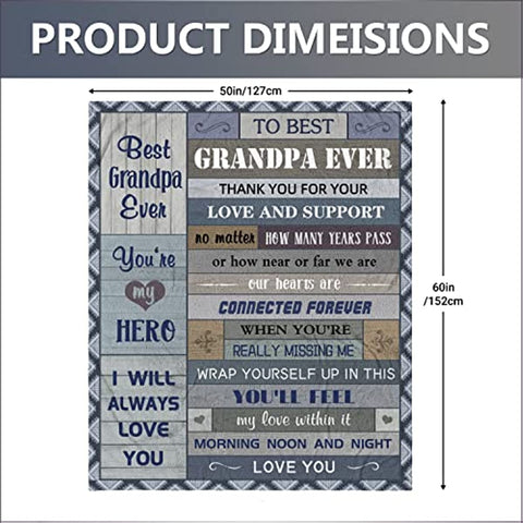 Grandpa Gifts Blanket, Gifts for Grandpa, Best Grandpa Gifts, Great Grandpa Birthday Gifts, Grandfather Gift, New Grandpa Gifts, Gifts for Grandpa from Granddaughter Throw Blanket 60"x50"