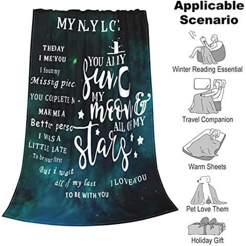 Girlfriend Gifts, Gifts for Girlfriend Blanket, to My Girlfriend Blanket Birthday Gifts for Her,Anniversary Valentine Girlfriend Gifts from Boyfriend 60"X 50" Girlfriend Graduation Gift