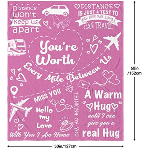 Relationship Gifts, Girlfriend Gifts from Boyfriend, Birthday Gifts for Girlfriend Blanket 60"×50", Romantic Gifts for Her Anniversary Valentines Mother Day, to My Girlfriend Blankets