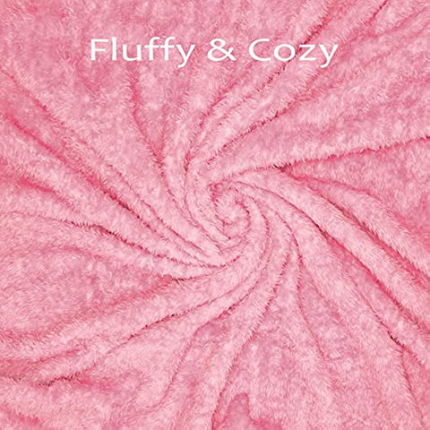 Fluffy Fleece Dog Blankets, Warm Soft Fuzzy Pets Blankets for Puppy, Small, Medium, Large Dogs and Cats, Plush Pet Throws for Bed, Couch, Sofa, Travel (24x29 Inch, Pink)