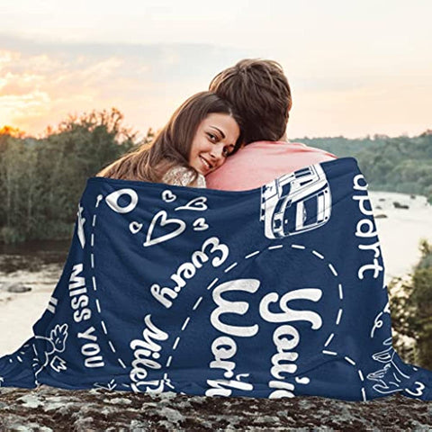 Relationship Gifts, Boyfriend Gifts from Girlfriend, Birthday Gifts for Boyfriend Blanket 60"×50", Romantic Gifts for Him Anniversary Valentines Fathers Day, to My Boyfriend Blankets