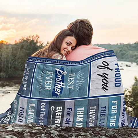 Gifts for Brother, Fathers Day Brother Gift from Sister Gifts for Brother Adult, Birthday Gifts for Brother, Brother Birthday Gifts from Sister Or Sister, to My Brother Throw Blanket 50x60 Inch