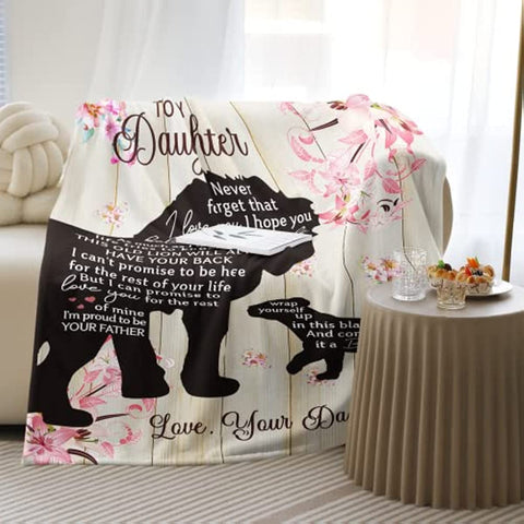 to My Daughter Blanket Mothers Birthday Gifts for Daughter from Dad Gifts for Daughter from Dad Best Daughter Gift Ideas for Daughter from Dad Throw Blanket 50×60inch