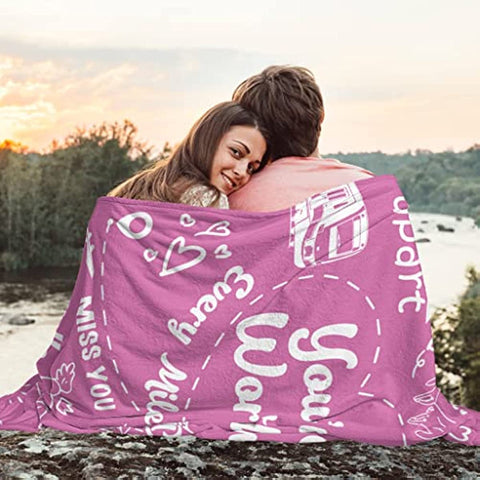 Relationship Gifts, Girlfriend Gifts from Boyfriend, Birthday Gifts for Girlfriend Blanket 60"×50", Romantic Gifts for Her Anniversary Valentines Mother Day, to My Girlfriend Blankets