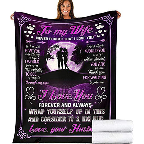 Gift for Wife to My Wife Blanket from Husband for Wife Anniversary Birthday Christmas Mother's Day Blanket Gifts for Her（60 * 80）