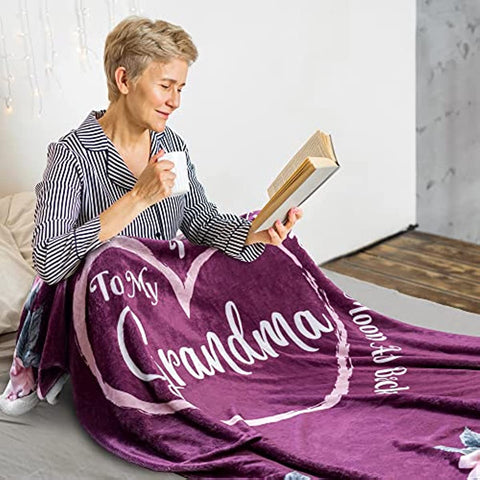 Gifts for Grandma Birthday Gifts, Christmas Grandma Gifts, Thoughtful Gifts for Grandma, Birthday Gifts for Grandma, Best Grandma Gifts from Grandchildren, Grandmother Gifts Ideas - Grandma Blanket