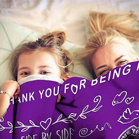 Sisters Gifts from Sister, Gifts for Mothers Day, Sister Gifts, Sister Birthday Gifts from Sister, Gifts for Sister, Big Sister Gift, Blanket, 60 x 50 Inches, Purple