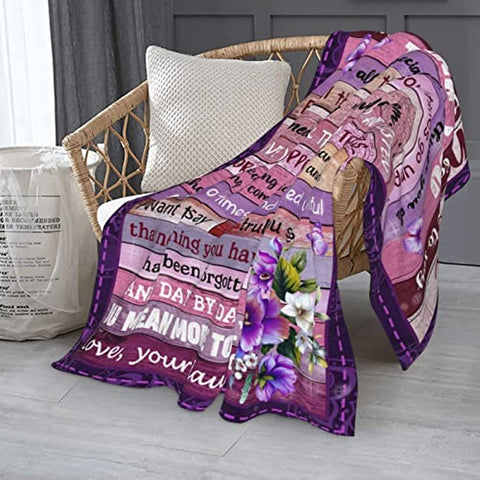Gifts for Mom to My Mom Throw Blanket Mothers Day Blanket Gifts for Mom from Daughter Flowers Ultra-Soft Micro Fleece Blankets Birthday Gifts for Bed Couch Travel Beach 50"x60"
