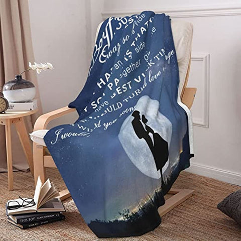 Boyfriend Gifts from Girlfriend, Valentines Gifts for Him Boyfriend, Anniversary Birthday Gifts for Boyfriend, to My Boyfriend Blanket Throw 60"x50"