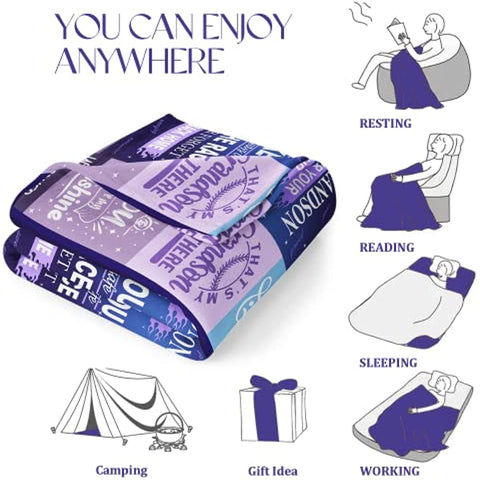 Grandson Gifts from Grandma, to My Grandson Blanket from Grandma, Birthday Gifts for Grandson, Grandson Graduation Gifts Ideas, Gifts for Grandson Soft Flannel Throw Blankets 50''x60''