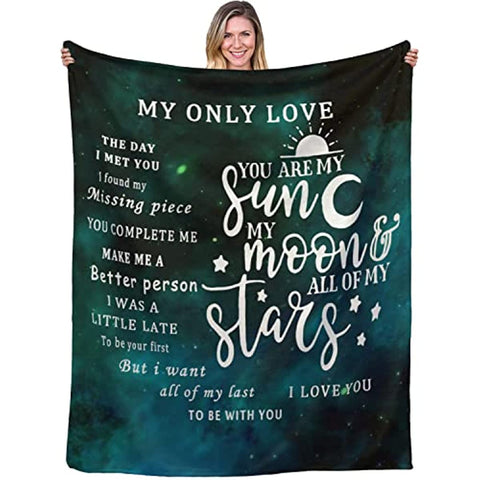 Girlfriend Gifts, Gifts for Girlfriend Blanket, to My Girlfriend Blanket Birthday Gifts for Her,Anniversary Valentine Girlfriend Gifts from Boyfriend 60"X 50" Girlfriend Graduation Gift