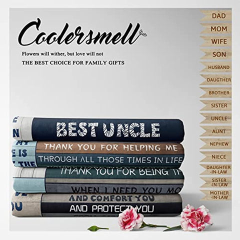 Best Uncle Gifts, Uncle Gifts from Niece and Nephew, Funcle Gifts, Gifts for Uncles from Nieces, Best Uncle Ever Gift for New Uncle, Uncle Birthday Gifts Throws Blankets 60x50in