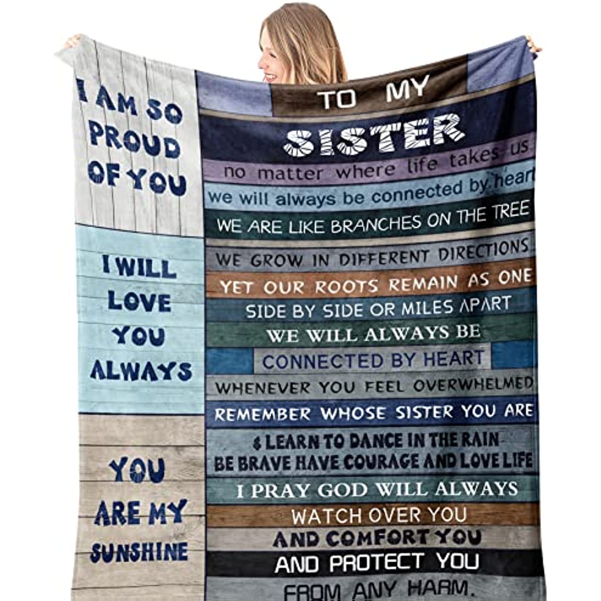 Mothers Day for Sister, Sisters Gifts from Sister, Sister Birthday Gifts from Sister, Gifts for Sister, Big Sister Gift, Soul Sister, Christmas Flannel Throws Blankets Warm Quilts for Bed 60x50in
