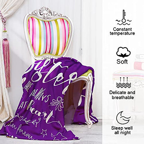 Sisters Gifts from Sister, Gifts for Mothers Day, Sister Gifts, Sister Birthday Gifts from Sister, Gifts for Sister, Big Sister Gift, Blanket, 60 x 50 Inches, Purple
