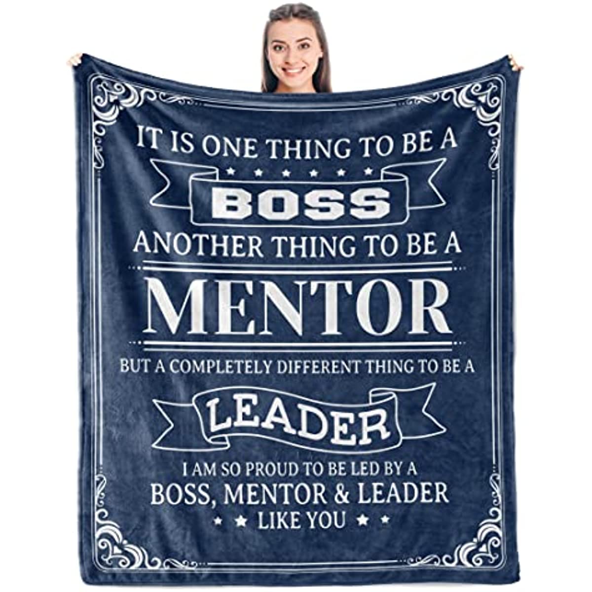 Best Boss Gifts for Men/Women - Boss Lady Gifts - Mentor Gifts - Boss Day Gifts - Gift for Female/Male boss - Boss Christmas/Birthday Gifts Ideas - Boss/Leader Appreciation Gift Blanket 50" x 60"