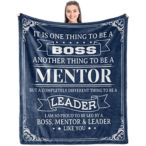 Best Boss Gifts for Men/Women - Boss Lady Gifts - Mentor Gifts - Boss Day Gifts - Gift for Female/Male boss - Boss Christmas/Birthday Gifts Ideas - Boss/Leader Appreciation Gift Blanket 50" x 60"