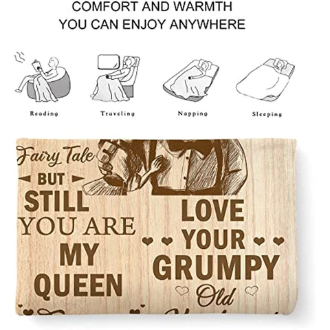 Gift for Wife from Husband to My Wife Blanket Wedding Anniversary Romantic Gifts for Wife Birthday Christmas Valentine's Mother's Day Healing Thoughts Blanket Presents for Her