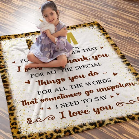 Gifts for Mom from Daughter Son, Blanket for Mom Mother, Birthday Christmas Newyear Gifts Idea, Throw Blankets for Women Blanket