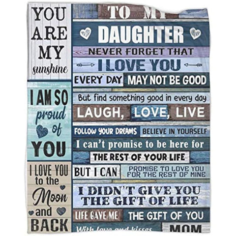 Daughter Gift from Mom Gifts for Daughters from Mothers Birthday Gifts for Daughter Adult Flannel Blanket for Anniversary Birthday to My Daughter Blanket 50x60in