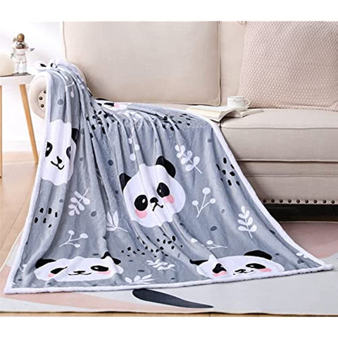 Panda Throw Blanket Cartoon Pandas Pattern Lightweight Flannel Throw Blanket for Bed Sofa Travel Kids Girls Boys Adults Gifts for Panda Lovers (Panda 8, (50" X 60")