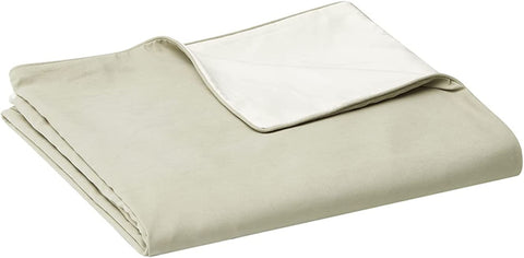 Cooling Bamboo & Cozy Velvet Dual-Sided Duvet for Weighted Blankets (80''x87'') - Blue Grey Print