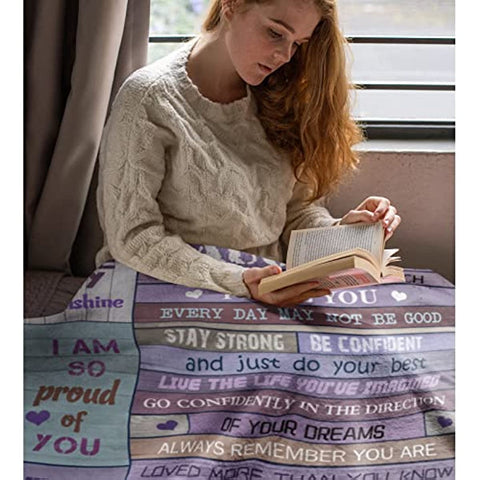 Daughter Gift from Mom Blanket - Daughter Gifts from Dad 60"x 50" - Gifts for Daughters - Daughter Gift from Mother Father - Gifts for Grown Daughter - Dauhter Birthday Graduation Gift Ideas