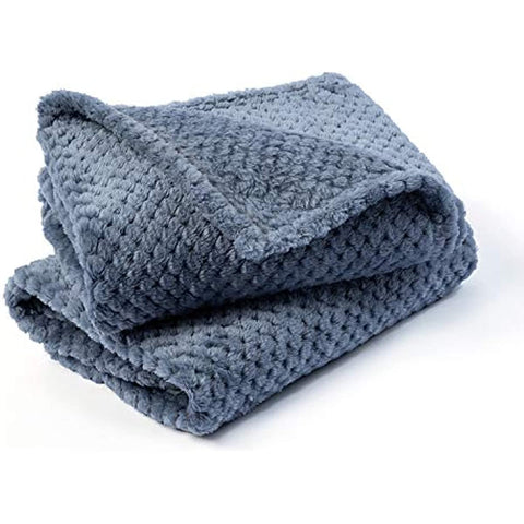 Dog Blanket or Cat Blanket or Pet Blanket, Warm Soft Fuzzy Blankets for Puppy, Small, Medium, Large Dogs or Kitten, Cats, Plush Fleece Throws for Bed, Couch, Sofa, Travel (S/24" x 32", Blue)