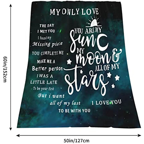 Girlfriend Gifts, Gifts for Girlfriend Blanket, to My Girlfriend Blanket Birthday Gifts for Her,Anniversary Valentine Girlfriend Gifts from Boyfriend 60"X 50" Girlfriend Graduation Gift