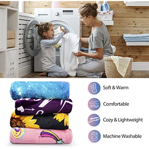 Sloth Blanket Print Plush Microfiber Blanket for Sofa Office Bed and Travelling 50"x60"