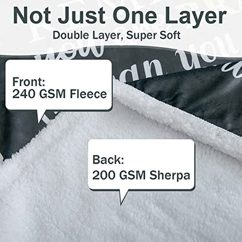 Sister Blanket - Gorgeous Sister Blankets from Sister with Thick Double Layered Sherpa and Fleece Fabric | Cuddly Sisters Gifts from Sister with Heartfelt Message | Grey 50x60