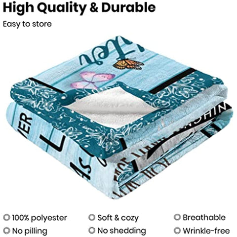 to My Granddaughter Blanket for Mothers Day - Granddaughter Gifts from Grandma - Birthday Gifts for Granddaughter - Grandaughter Gift Cozy & Soft Flannel Throw Blanket 60 x 50 inch
