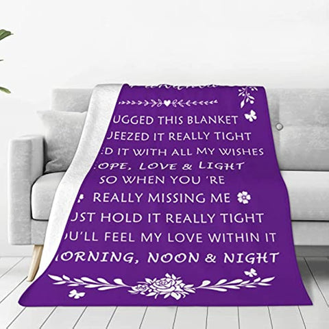 I Love You Grandma Gift Blanket Soft Throw Great Grandmother Gifts for Grandma Nana Gifts from Grandkids for Birthday Mothers Day Wrap Your Grandmother with Love and Inspirational Words