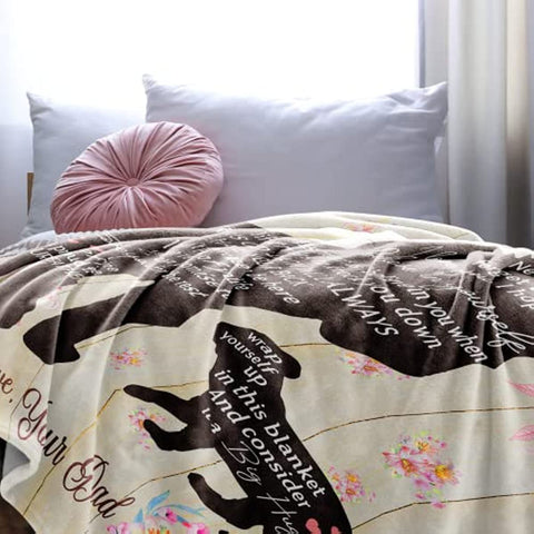 to My Daughter Blanket Mothers Birthday Gifts for Daughter from Dad Gifts for Daughter from Dad Best Daughter Gift Ideas for Daughter from Dad Throw Blanket 50×60inch