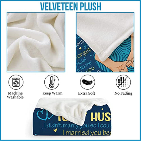 Gifts for Husband, to My Husband Blanket - Gifts for Him from Wife, Birthday Gifts for Husband, Throw Blankets Idea