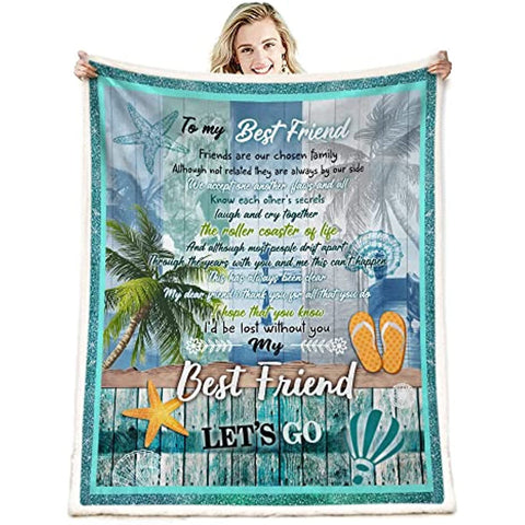 Best Friendship Blanket BFF Friend Gifts for Women,Best Friend Christmas Birthday Gifts, Bestie Gifts for Women,to My Best Friend Blanket,Gifts for Women,Best Friends Birthday Gifts Throw Blanket