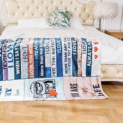 Anniversary Valentines Gifts for Husband Boyfriend Dad, You are My Life Wedding Christmas Blankets Gifts to My Man Fleece Blankets Soft Bedding Sofa
