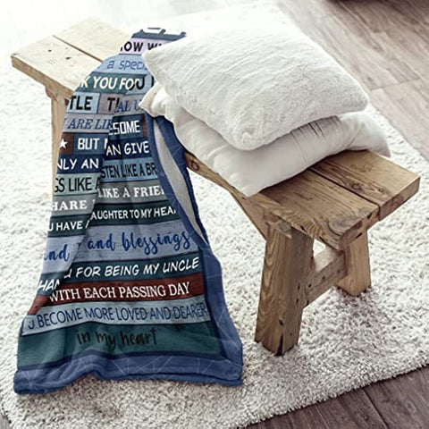 Chrid Uncle Gifts - Best Uncle Gifts for Uncle - Uncle Gifts from Niece and Nephew - Uncle Birthday Gifts - Best Uncle Ever Gift - Uncle Gift Ideas Throws Blanket 60"x50"