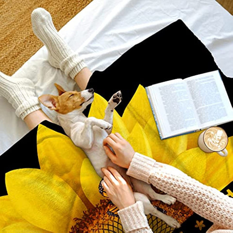 Sunflower Gifts for Women Sunflower Blanket for Women Friend Butterfly Blanket Inspirational Friendship Gift for Women 50*60in…