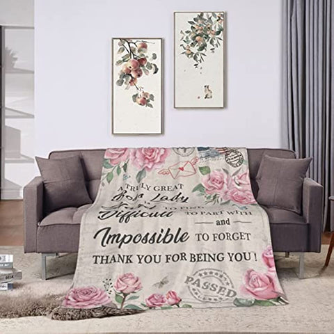 Boss Blanket Boss Gifts for Women Boss Throws Blankets Boss Day Gift Birthday Retirement Valentine's Day Gifts 50"×60"
