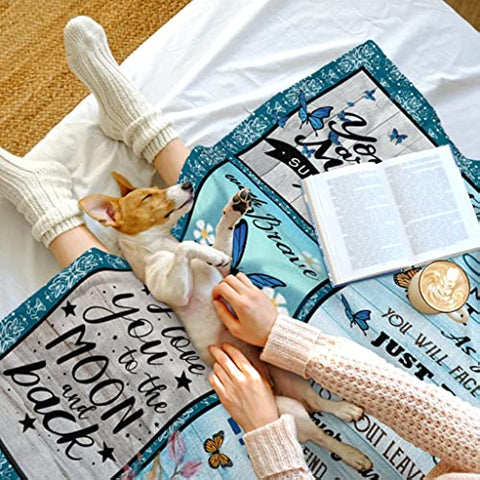 to My Granddaughter Blanket for Mothers Day - Granddaughter Gifts from Grandma - Birthday Gifts for Granddaughter - Grandaughter Gift Cozy & Soft Flannel Throw Blanket 60 x 50 inch