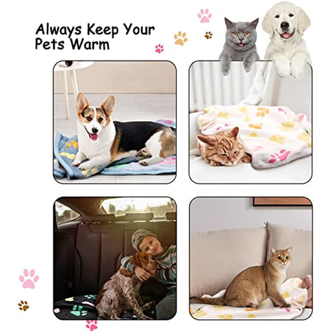 3 Pack Dog Blankets for Large Medium Small Dogs, Super Soft Warm Fluffy Flannel Pet Blanket for Puppy, Black, Grey, and White Cat Blanket, 30 * 20 Inches