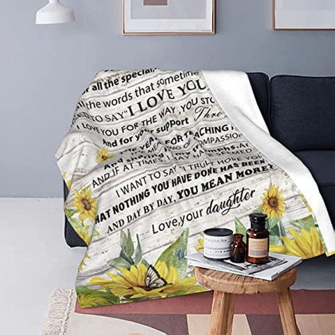 Gifts for Mom from Daughter Throw Blanket to My Mom Birthday Gifts for Mom Mother's Day Thanksgiving Christmas Day Gifts for Mom Soft Fleece Throw Mother Blanket