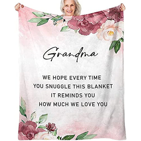 Grandma Blanket Gifts from Grandchildren Grandma Mothers Day Christmas Birthday Gifts from Grandaughter Grandson 50"x60"