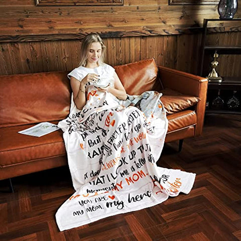 Mom Mother Day Birthday Gifts -Mom Gifts Throw Blanket,Gifts for Mom from Son,Mom Gifts 55"x70"